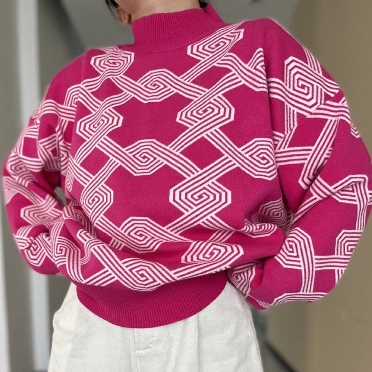 Bonnie Graphic Print Sweaters - 4 Colors