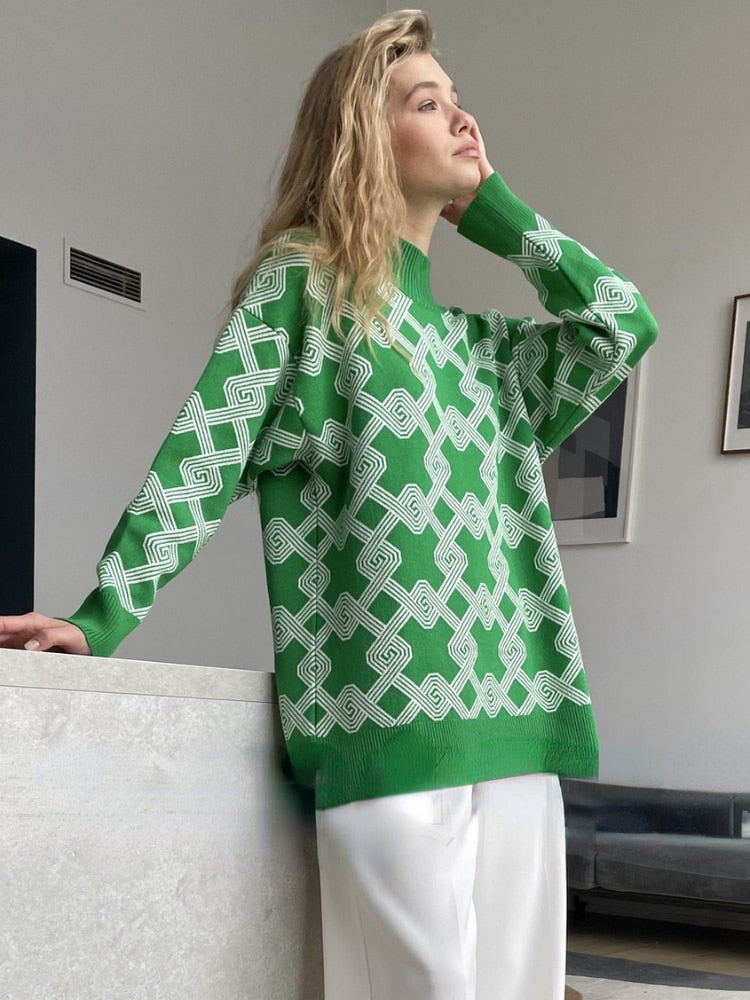 Bonnie Graphic Print Sweaters - 4 Colors