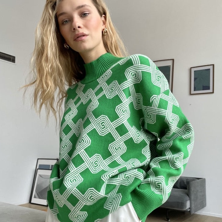 Bonnie Graphic Print Sweaters - 4 Colors