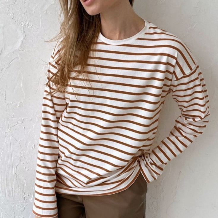 Bonnies Basic Breton Stripe Crew Neck Tees