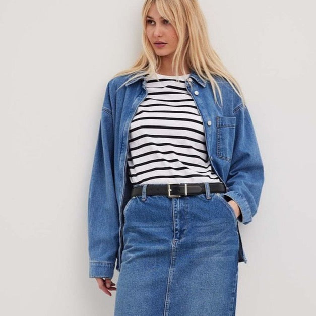 Bonnies Basic Breton Stripe Crew Neck Tees