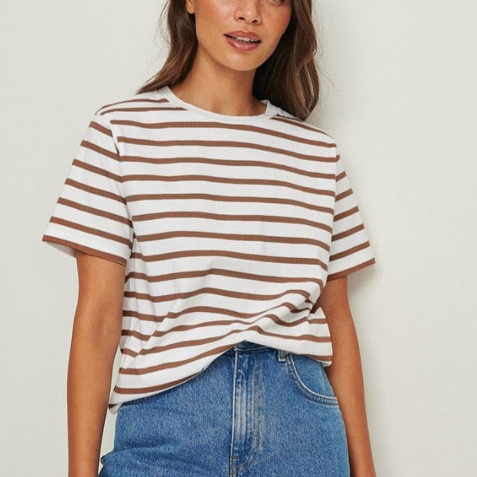Bonnies Basic Breton Stripe Crew Neck Tees