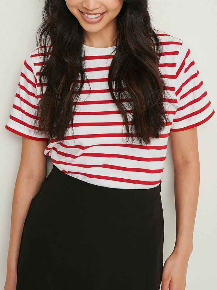 Bonnies Basic Breton Stripe Crew Neck Tees