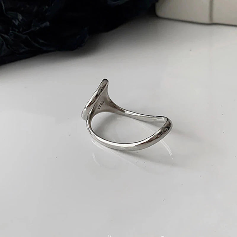 Boomerang Punk Cross Over Rings - Gold or Silver