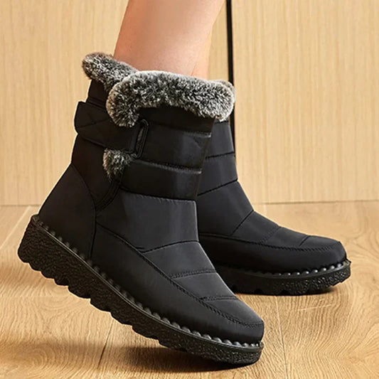 Boots Snow Plush Shoes Woman Platform Women's Boots Flat Keep Warm Shoes Casual Plus Size Winter Boots Botas Mujer