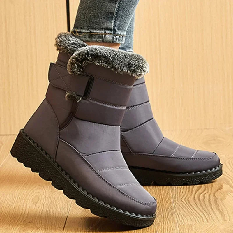 Boots Snow Plush Shoes Woman Platform Women's Boots Flat Keep Warm Shoes Casual Plus Size Winter Boots Botas Mujer