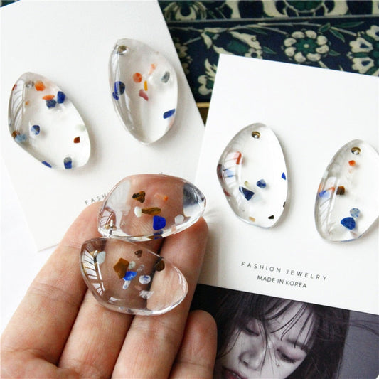 Bora Clear Acrylic Resin Stud Earrings