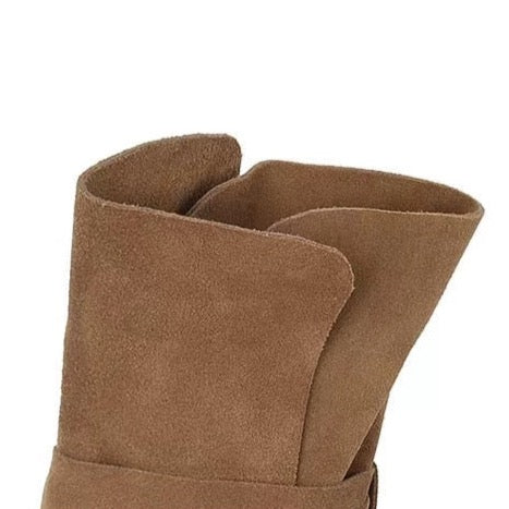 Bow Tie Slouchy Suede Ankle Boots - 2 Colors