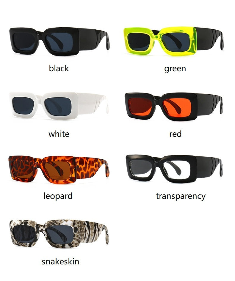 Caitlin Square Wide Temple Sunglasses