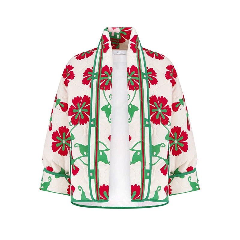 Calypso Printed Quilted Padded Parka Jacket - 2 Patterns