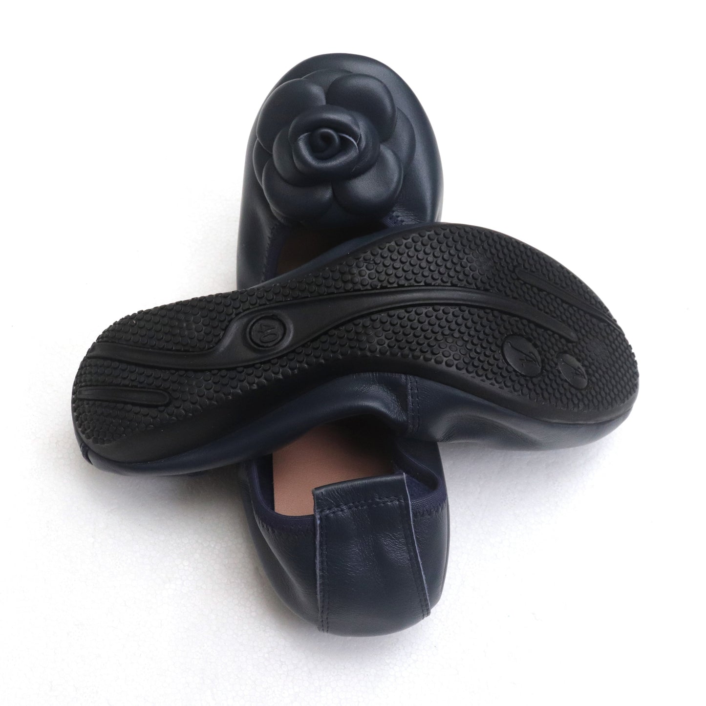 Camellia Genuine Leather Slip On Ballet Flats