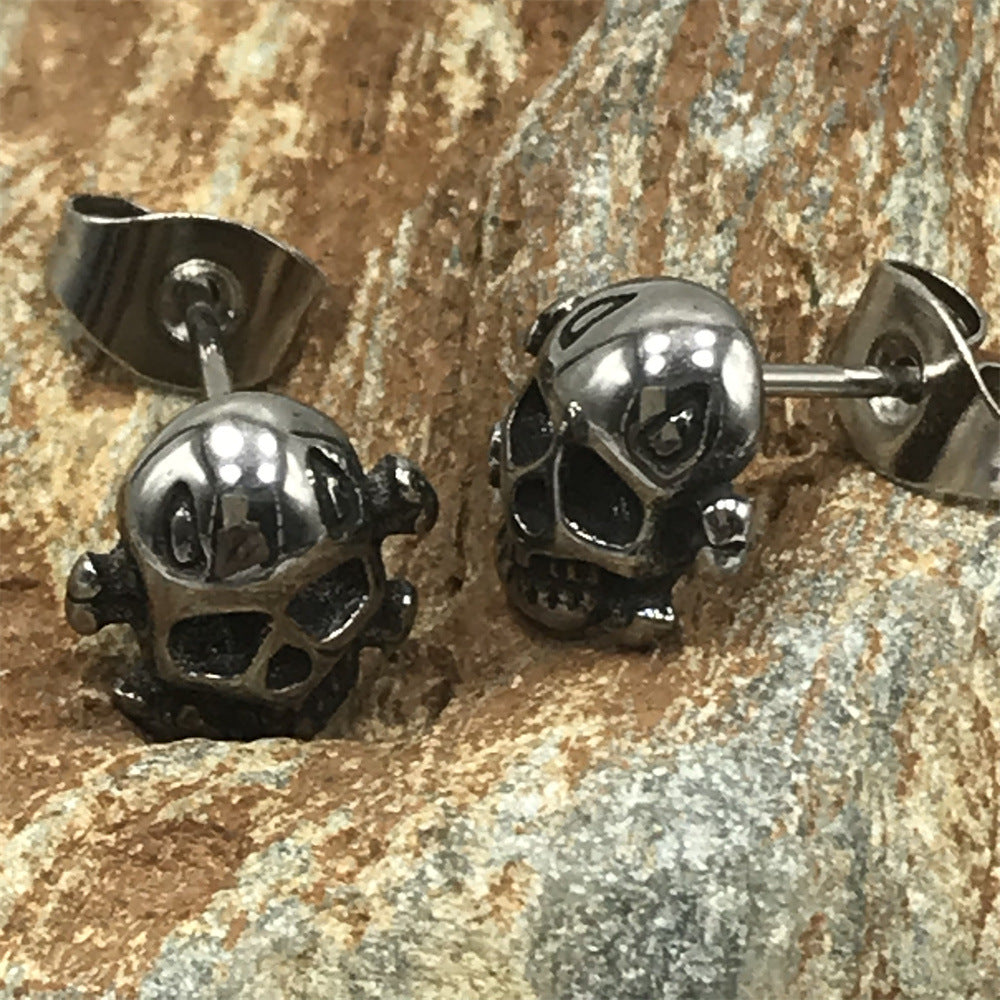 Cast Skull Heads Earring