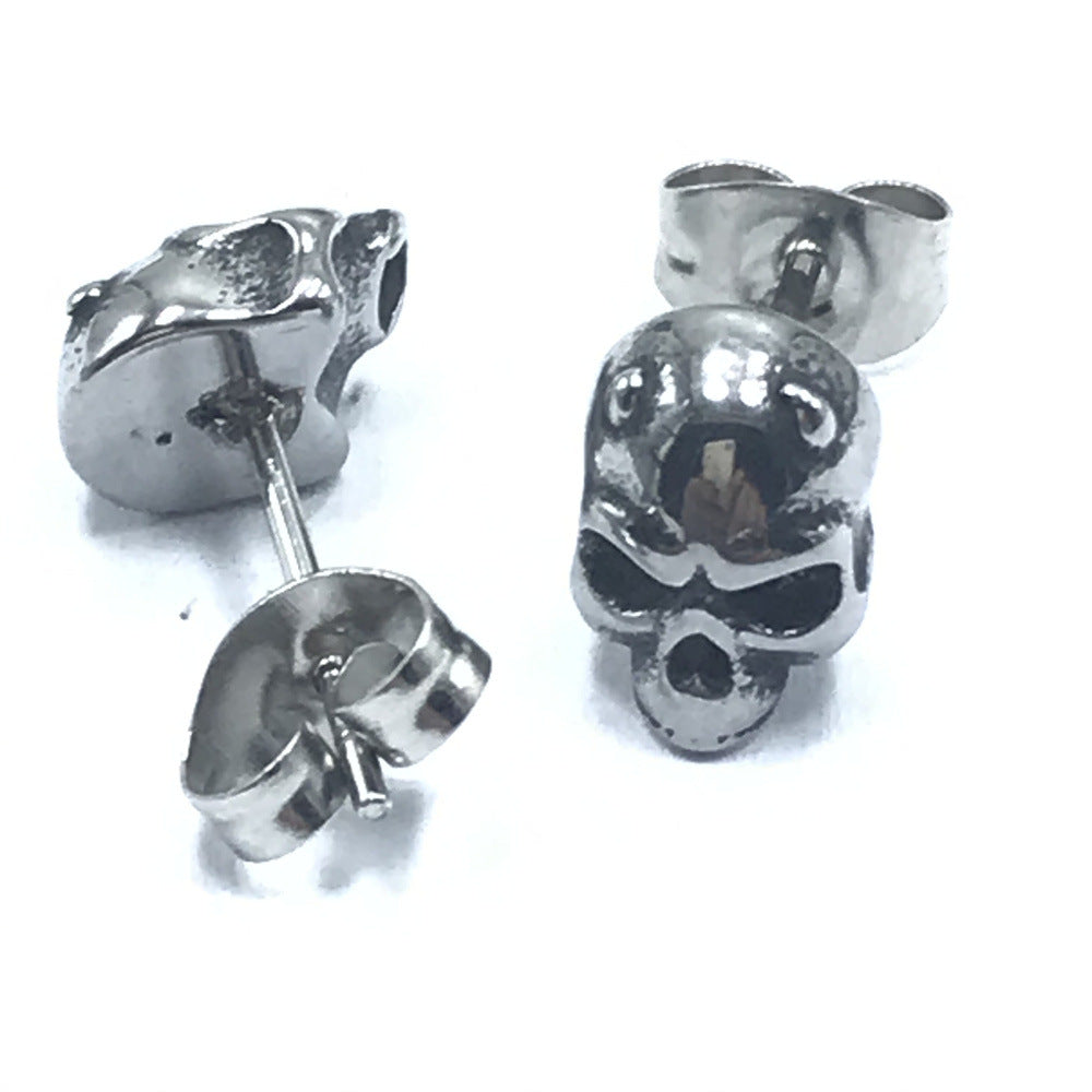 Cast Steel Skull Earring