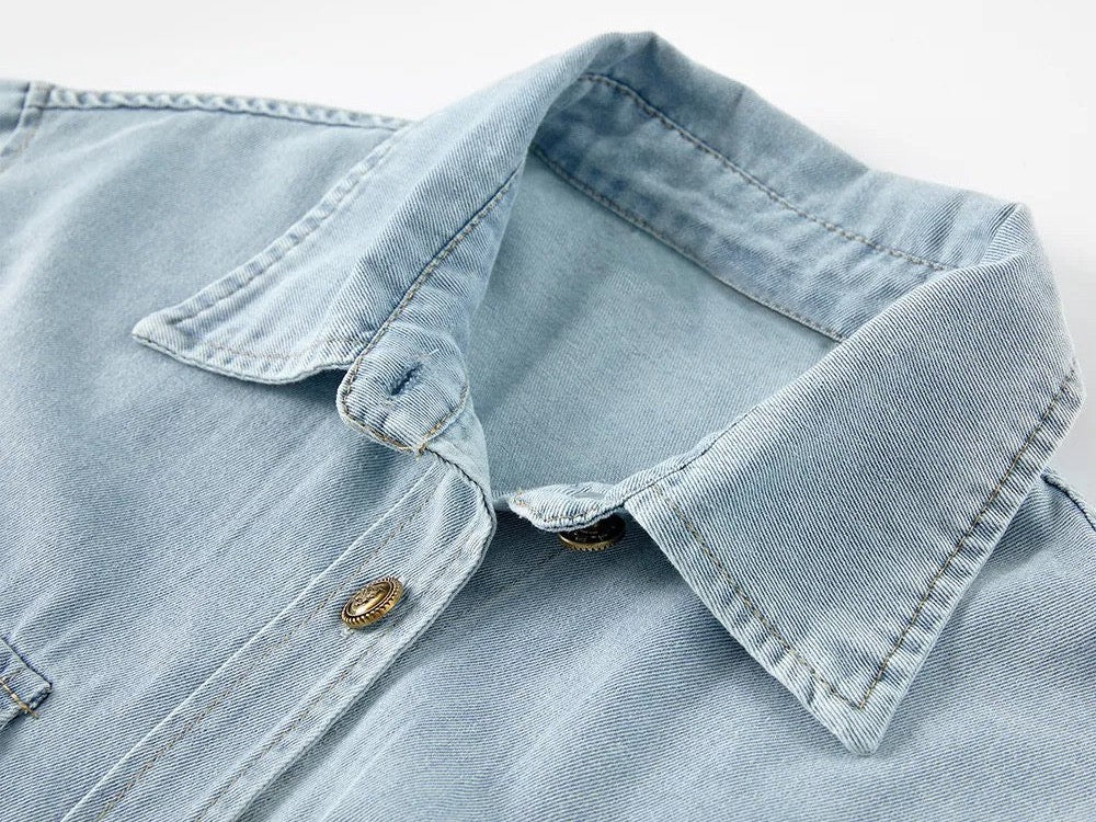 Casual Blue Denim Shirt