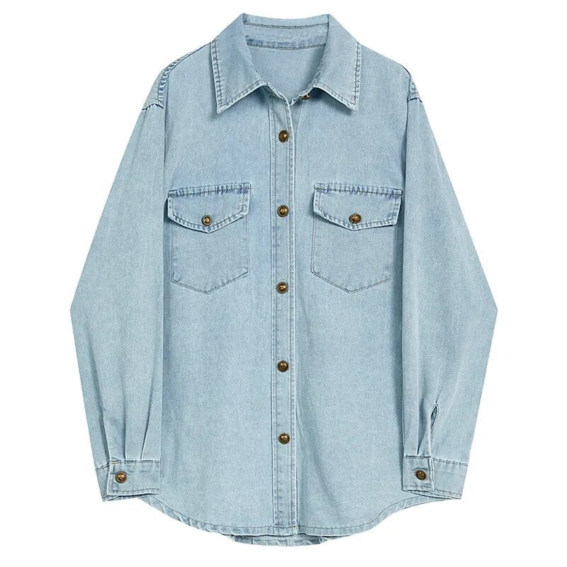 Casual Blue Denim Shirt