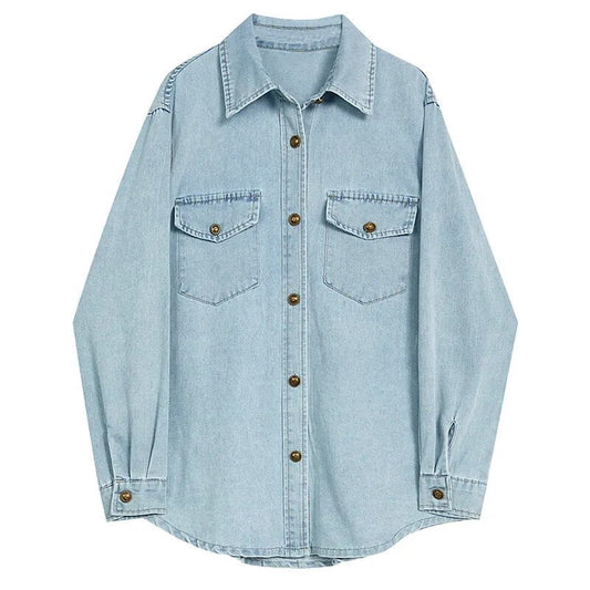Casual Blue Denim Shirt