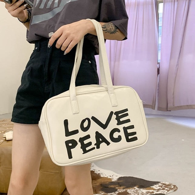 Casual LOVE PEACE Bowling Bag