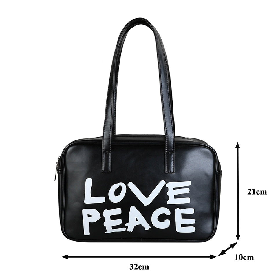 Casual LOVE PEACE Bowling Bag