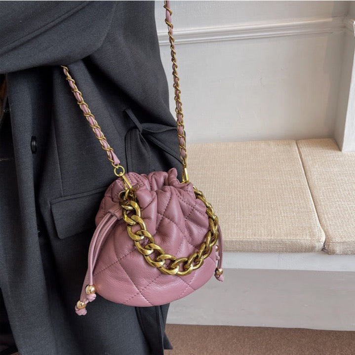 Cecila Quilted Pouch Mini Tote Bag - 3 Colors