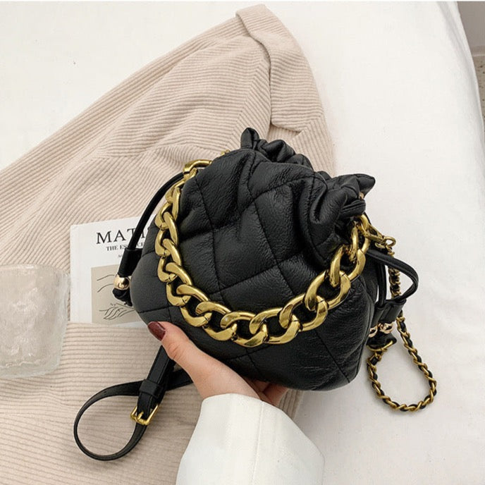 Cecila Quilted Pouch Mini Tote Bag - 3 Colors