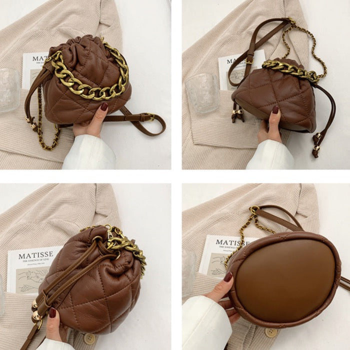 Cecila Quilted Pouch Mini Tote Bag - 3 Colors