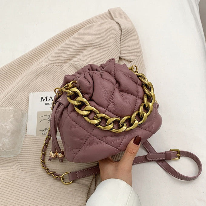 Cecila Quilted Pouch Mini Tote Bag - 3 Colors