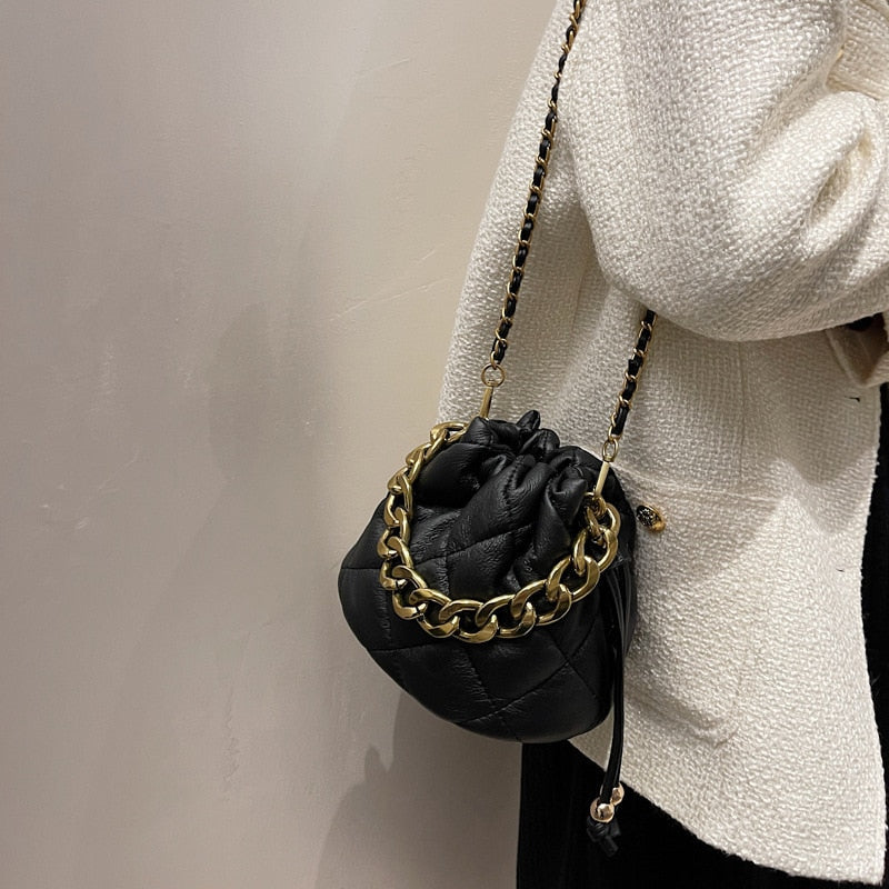 Cecila Quilted Pouch Mini Tote Bag - 3 Colors