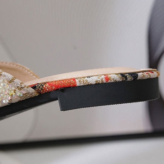 Celeste Coral Reef Sequin Mule Slippers - 2 Colors