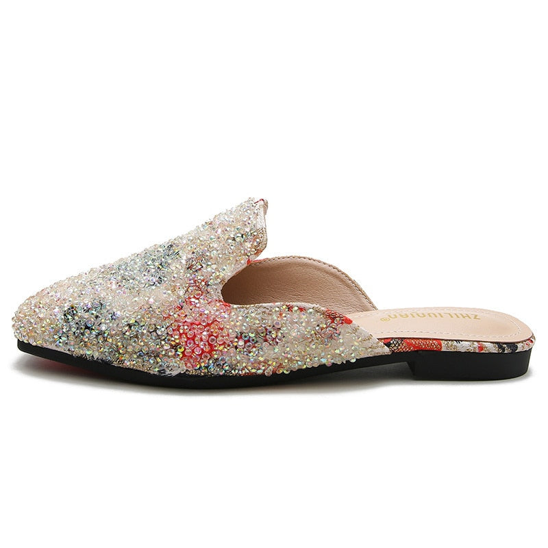 Celeste Coral Reef Sequin Mule Slippers - 2 Colors