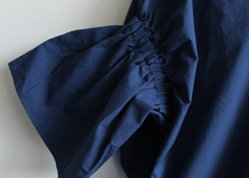 Chic Backless V-neck Dress - Blue or White