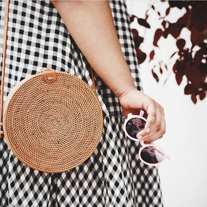 Circle Bohemian Rattan Shoulder Bag