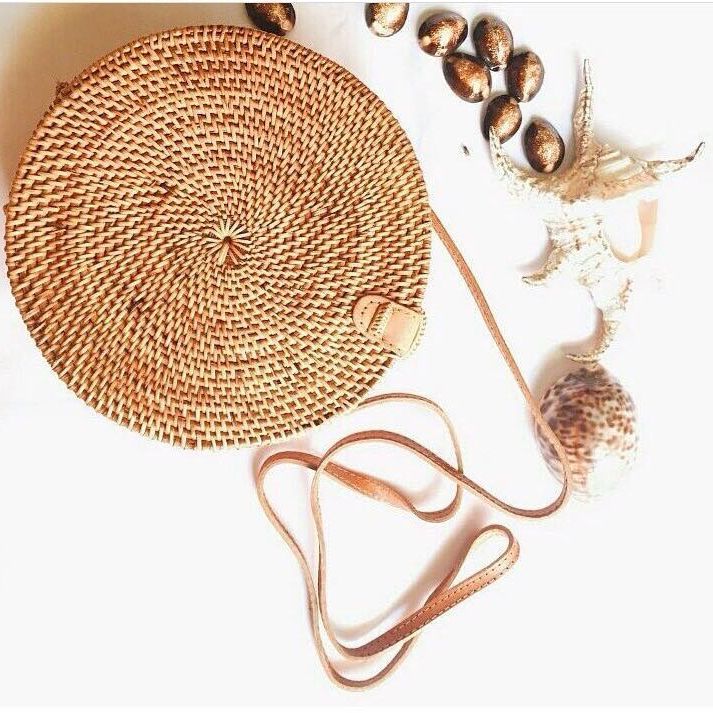 Circle Bohemian Rattan Shoulder Bag