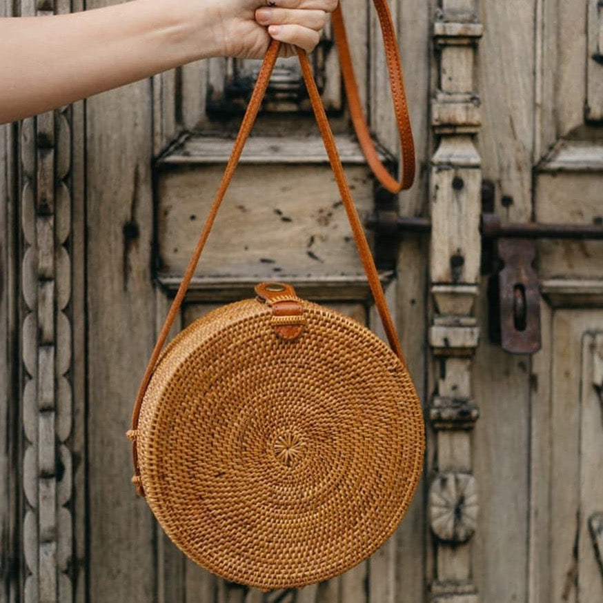 Circle Bohemian Rattan Shoulder Bag