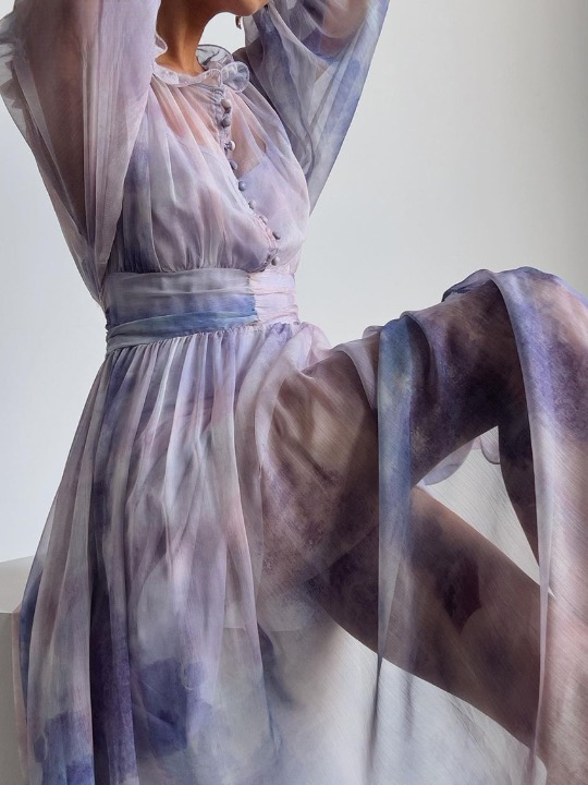 Clarina Elegant Ombre Georgette Dress