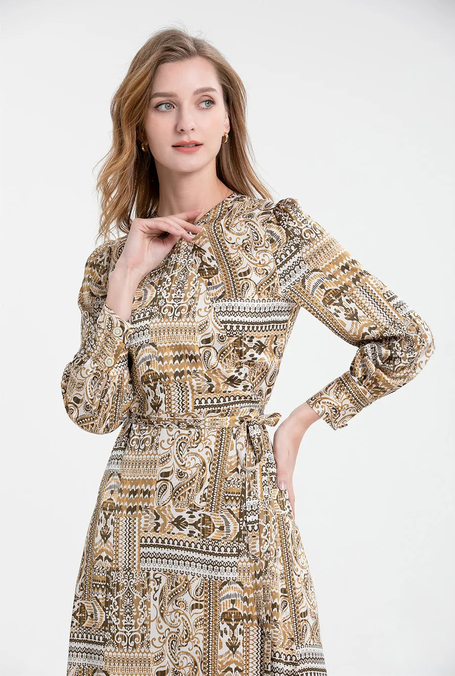 Summer Clearance Sale Printed Acetate Satin Fabric Long Dress Maxi Dress