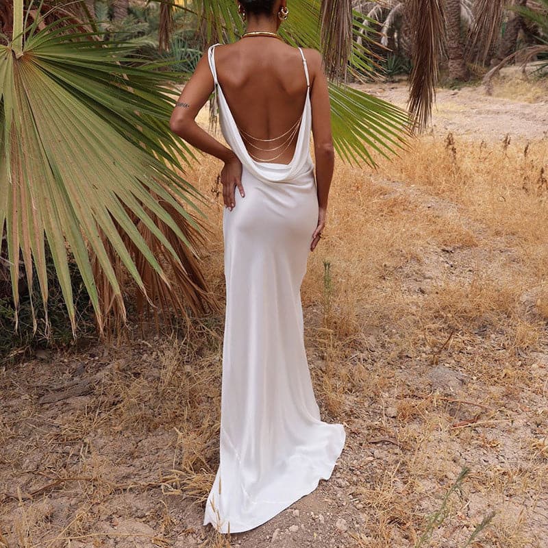 Clytie Fashion Spaghetti Straps Maxi Dress