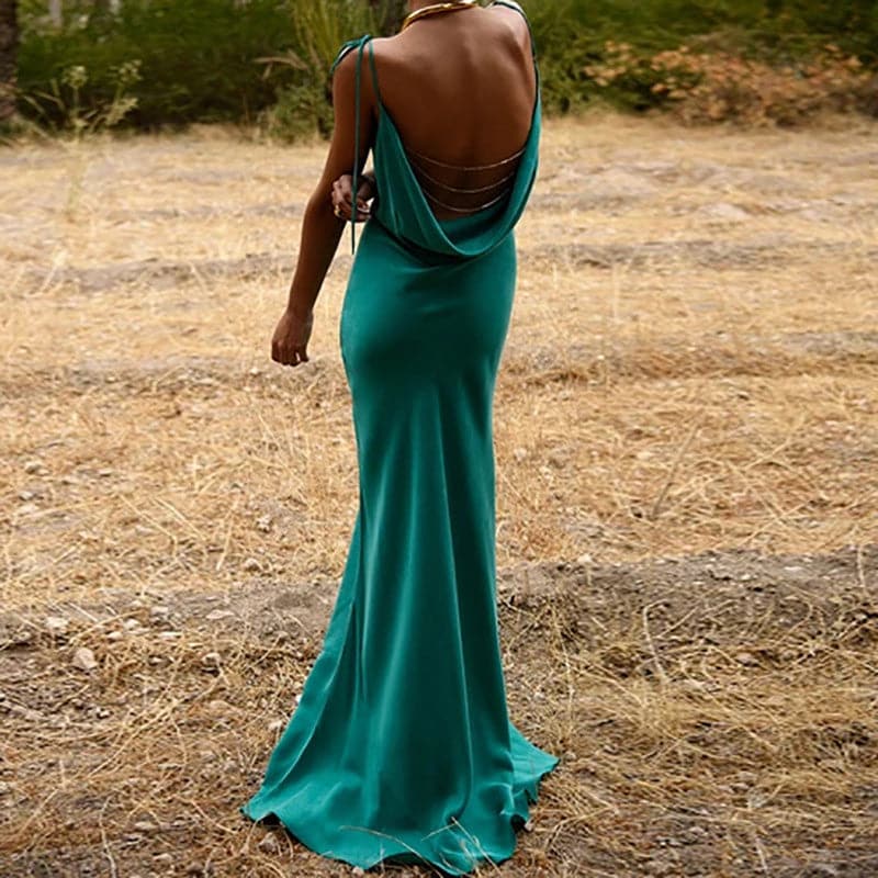 Clytie Fashion Spaghetti Straps Maxi Dress