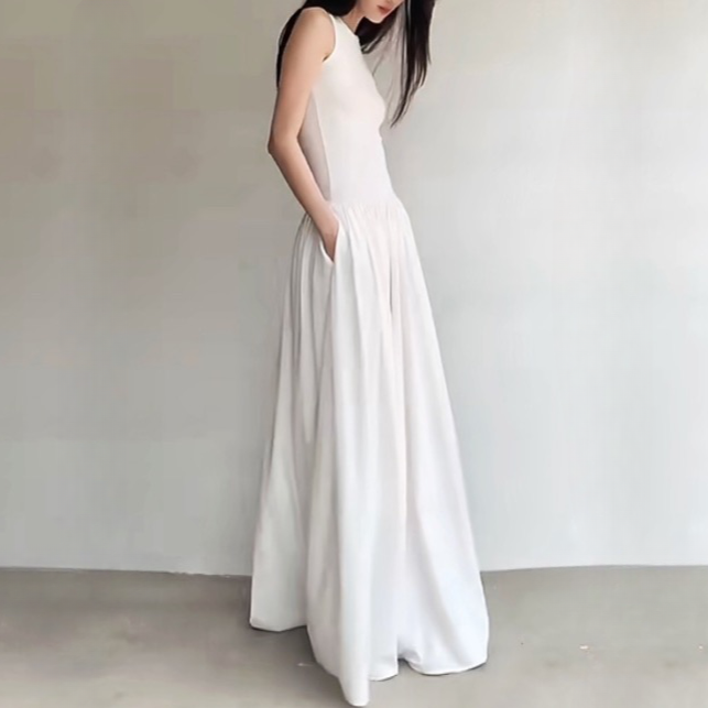 Cora Minimalist Tank and Flare Maxi Dress - 2 Colors