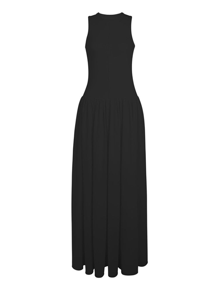 Cora Minimalist Tank and Flare Maxi Dress - 2 Colors