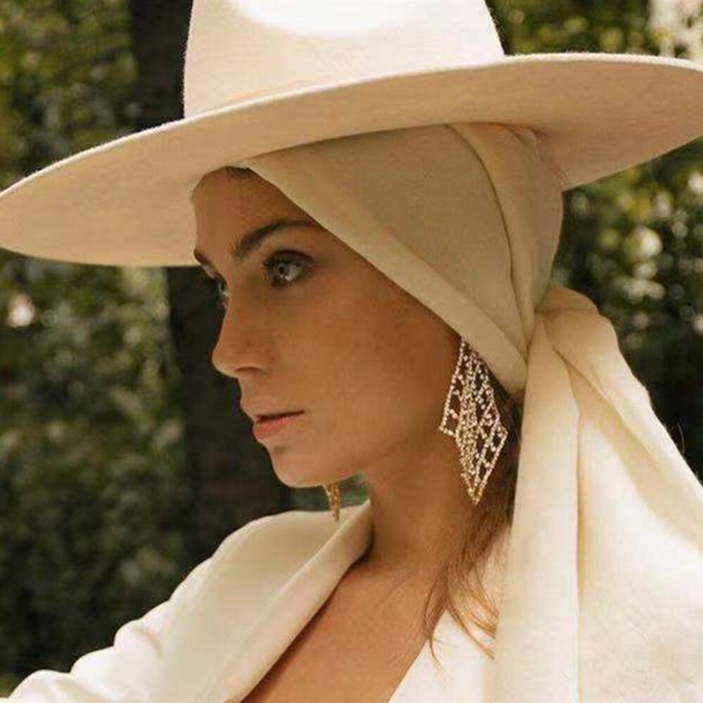 Crystal Chainmail Earrings - Gold or Silver