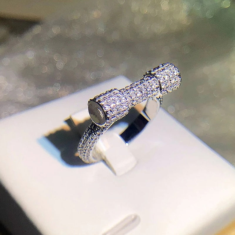 Crystal Cubic Zirconia Bar Ring