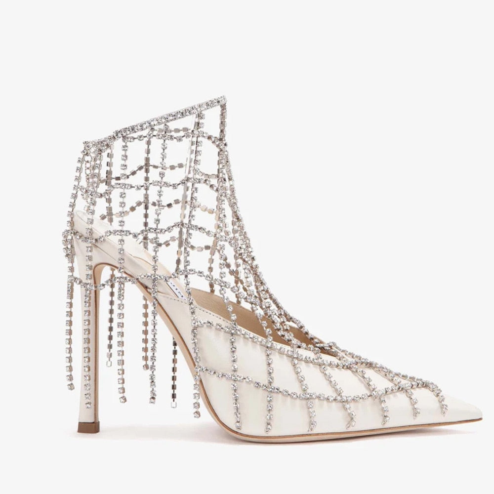 Crystal Mesh Anklet Jewelry - Gold or Silver