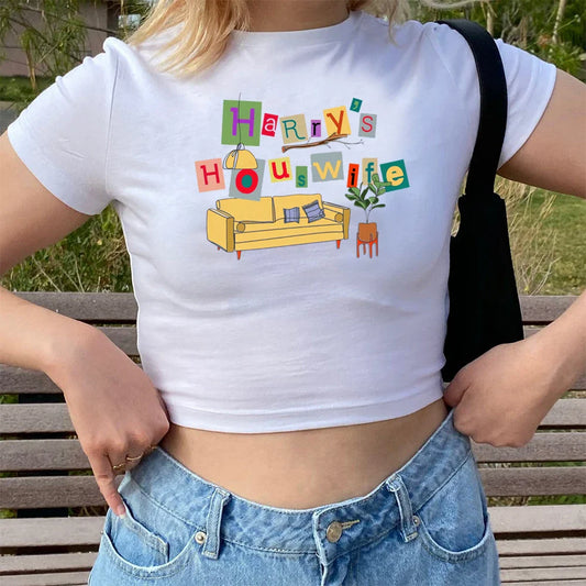 Harry's House Y2K Crop Baby Tee for Women