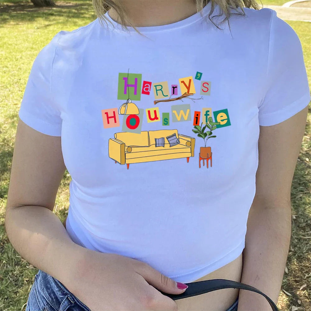 Harry's House Y2K Crop Baby Tee for Women