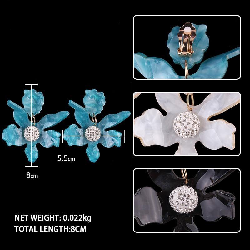 Damien Resin Flower Earrings