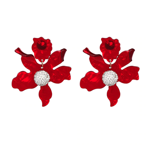 Damien Resin Flower Earrings