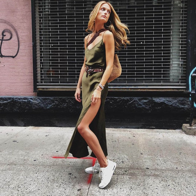 Deborah Solid Satin Slip Dresses - 4 Colors