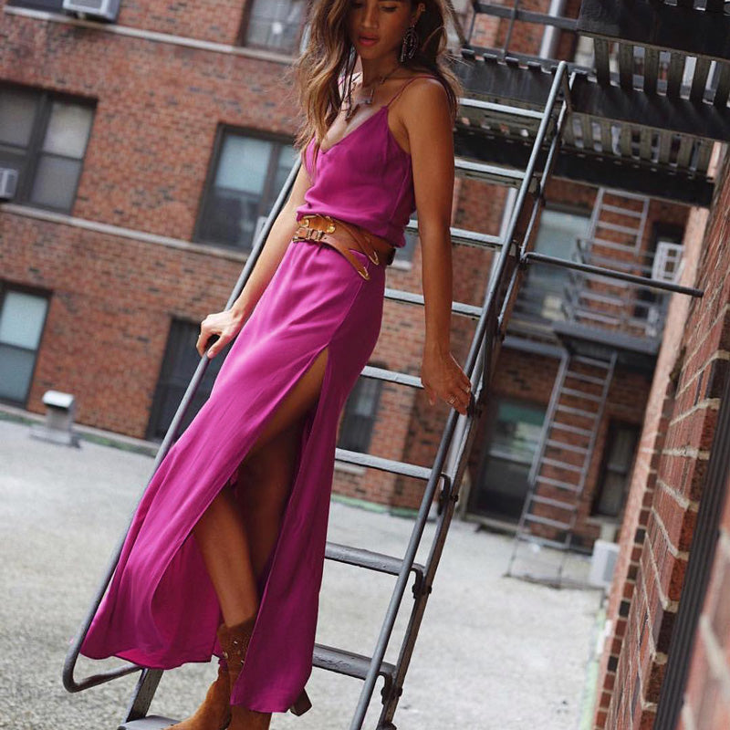 Deborah Solid Satin Slip Dresses - 4 Colors