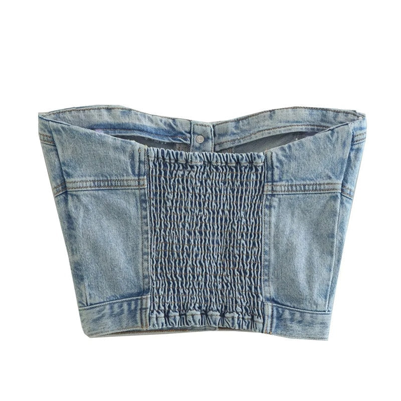 Deena Denim Tube Tops - 3 Styles