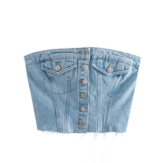 Deena Denim Tube Tops - 3 Styles